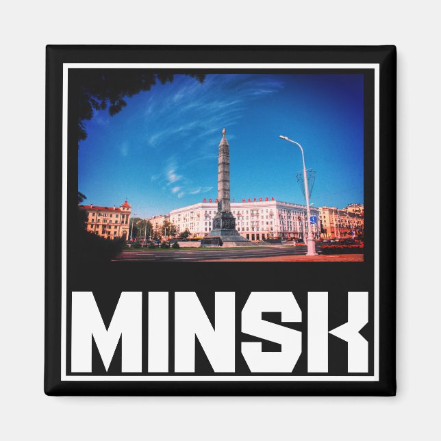 Vitryssland Minsk Architecture Cityscape Magnet (Framsidan)