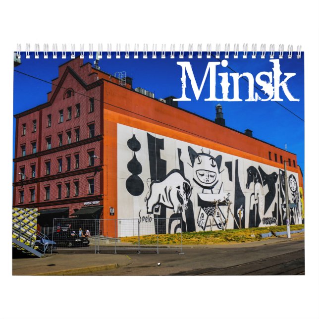 Vitryssland Minsk Architecture Graffiti District М Kalender (Omslag)