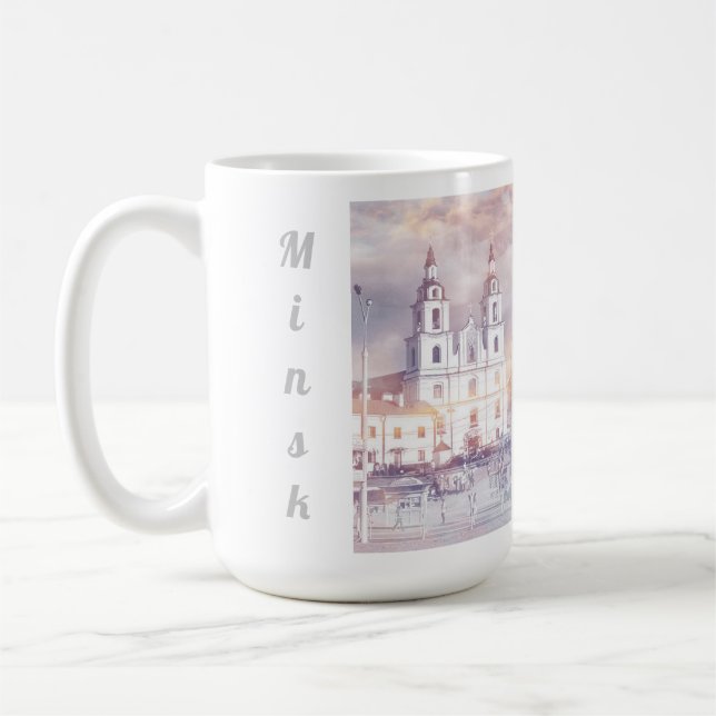 Vitryssland Minsk Arkitektur Målning Mugg (Vänster)