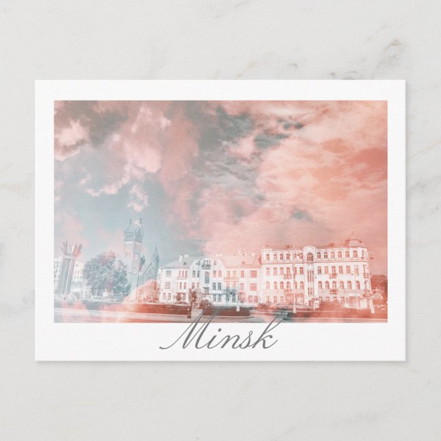 Vitryssland Minsk Arkitektur vykort (Framsida)