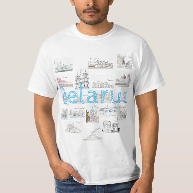 Vitryssland Minsk Brest Architecture T-Shirt/Top T Shirt (Framsida)