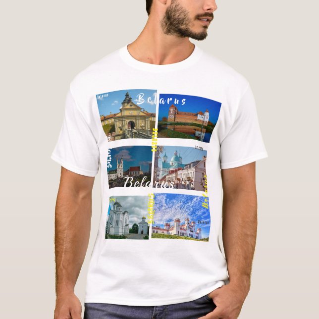Vitryssland Minsk Grodno Mir Castle Architecture T Shirt (Framsida)