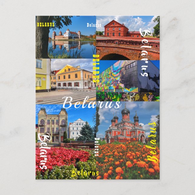 Vitryssland Minsk Grodno Pinsk Borisov Architectur Vykort (Framsida)