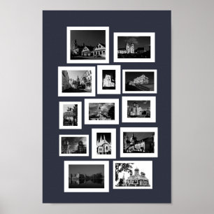 Vitryssland Minsk Grodno Vitebsk Brest Architectur Poster
