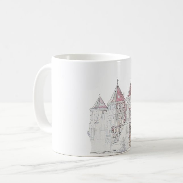 Vitryssland Mir Castle Architecture Kaffemugg (Framsida vänster)