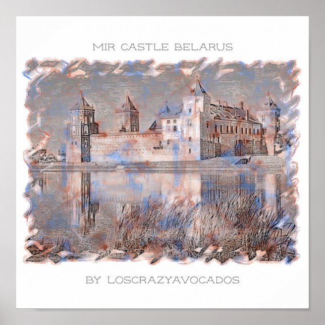 Vitryssland Mir Castle Architecture Natature Poste Poster (Framsidan)