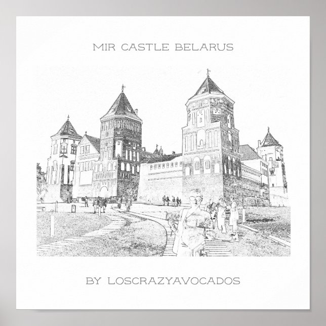 Vitryssland Mir Castle Architecture Natature Poste Poster (Framsidan)