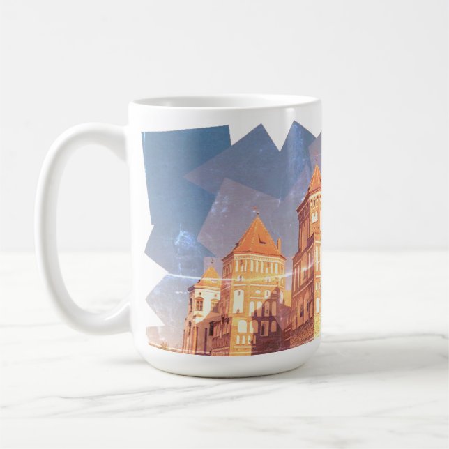 Vitryssland Mir Castle Architecture Painting Mugg (Vänster)