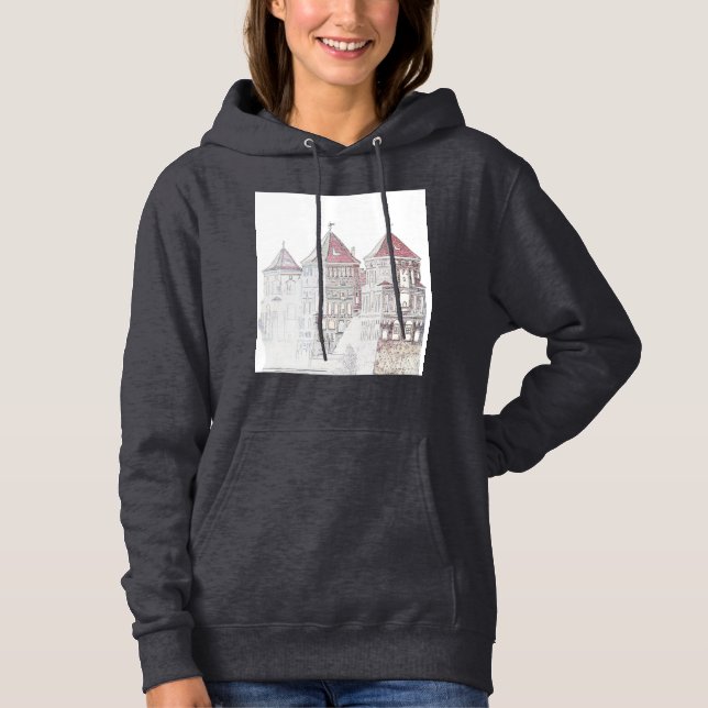 Vitryssland Mir Castle Architecture T Shirt (Framsida)