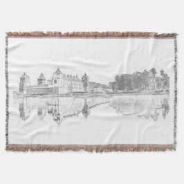 Vitryssland Mir Castle Cityscape Travel Throw Blan Filt