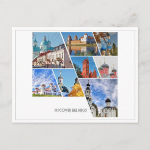 Vitryssland Mir slott Arkitektur Collage vykort