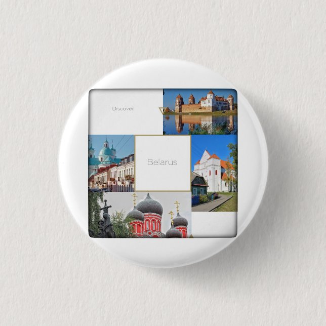 Vitryssland Mir slott Arkitektur Knappsats Knapp (Framsida)