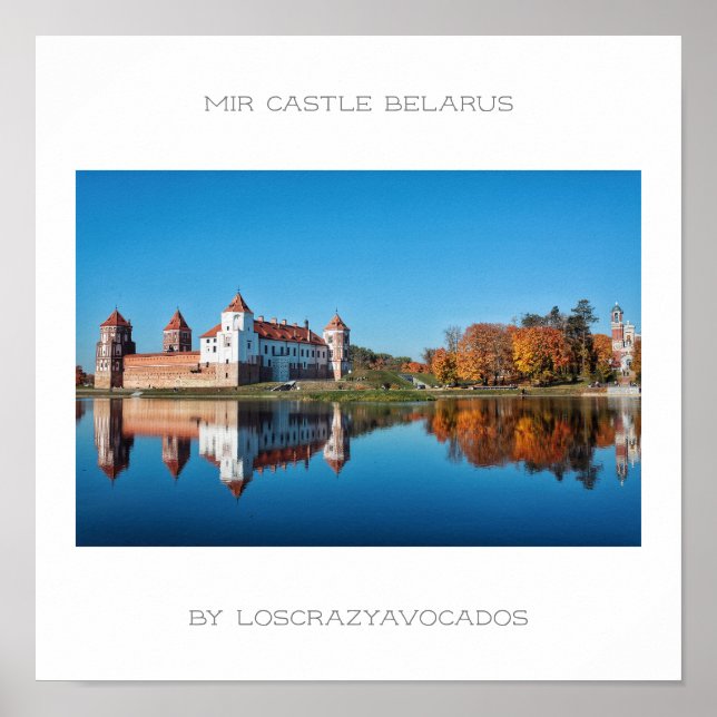 Vitryssland Mir Slott Arkitektur Natur Affisch (Framsidan)