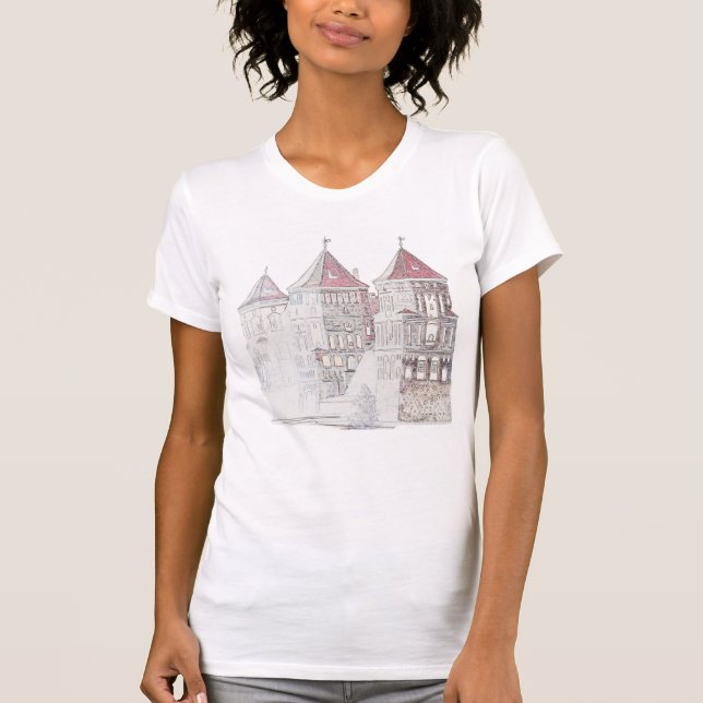 Vitryssland Mir slott Arkitektur T Shirt (Framsida)