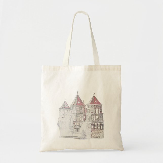 Vitryssland Mir slott Arkitektur Tygkasse (Framsidan)