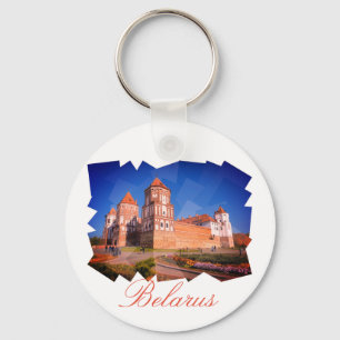 Vitryssland Mir slottarkitektur knäppas Keychain Nyckelring
