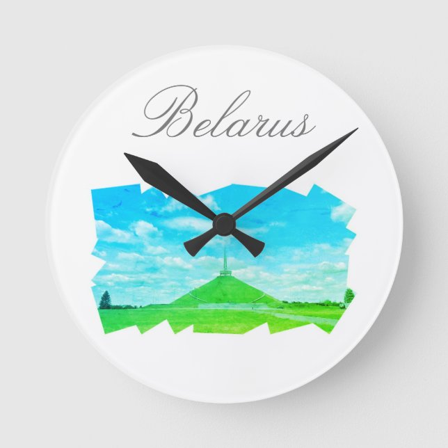 Vitryssland Mound of Glory Wall Clock Rund Klocka (Framsida)