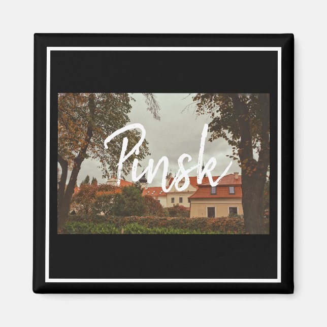 Vitryssland Pinsk Architecture Cityscape Magnet (Framsidan)