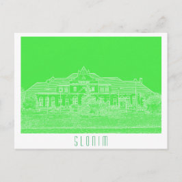 Vitryssland Slonim järnvägsstation Arkitektonisk s Vykort