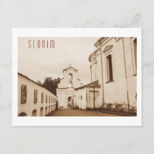 Vitryssland Slonim katolsk kyrkoarkitektur Vykort