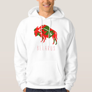 Vitryssland Vitryska Bison Зубр Беларусь Minimalis Hoodie