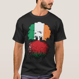 Vitryssland Vitryska Irish Ireland Träd Roots Flag T Shirt