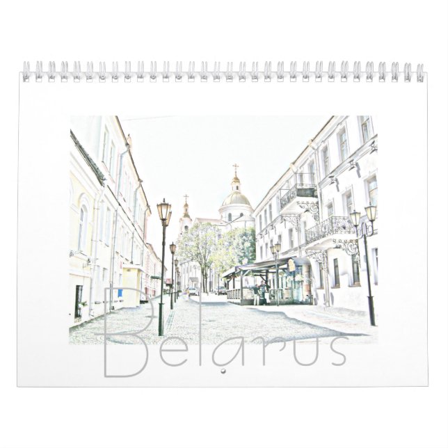 Vitrysslands arkitektur Landcape Nature Calendar Kalender (Omslag)