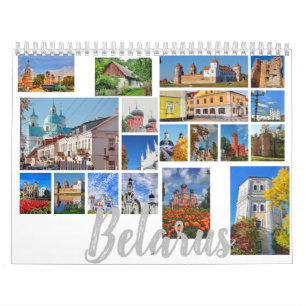 Vitrysslands arkitektur Landcape Nature Calendar Kalender
