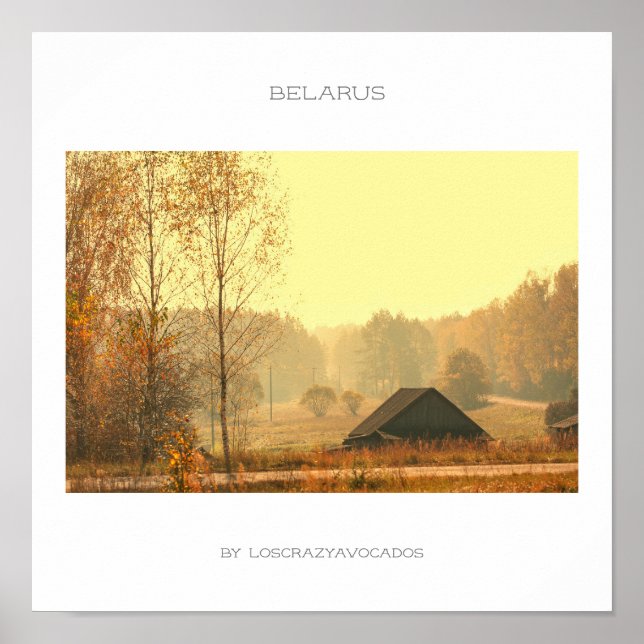 Vitrysslands arkitektur Landsbygdslandskap Poster (Framsidan)
