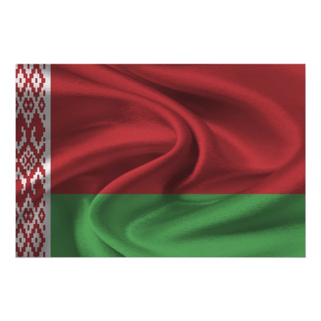 Vitrysslands flagga fototryck (Framsidan)