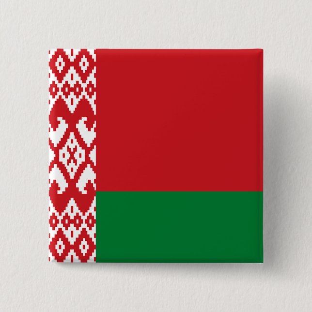 Vitrysslands flagga knapp (Framsida)