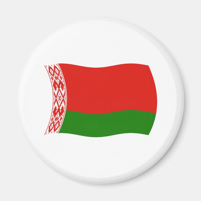 Vitrysslands flagga Magnet (Framsidan)