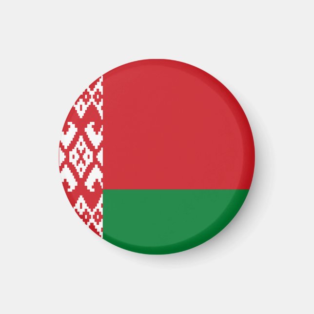 Vitrysslands flagga magnet (Framsidan)