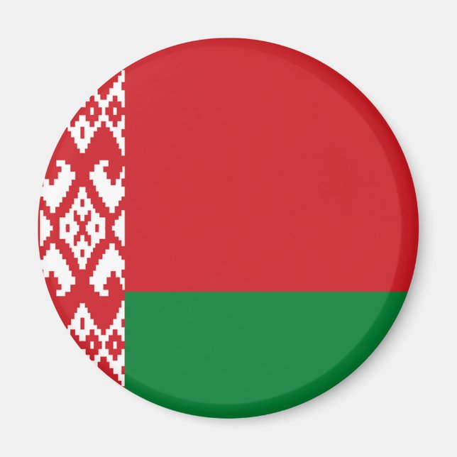 Vitrysslands flagga magnet (Framsidan)