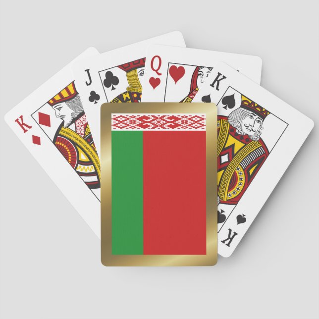 Vitrysslands flagga spelkort (Baksidan)