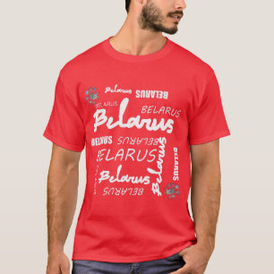 Vitrysslands nationella blåklint t shirt
