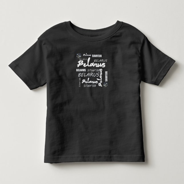 Vitrysslands nationella blåklint t shirt (Framsida)