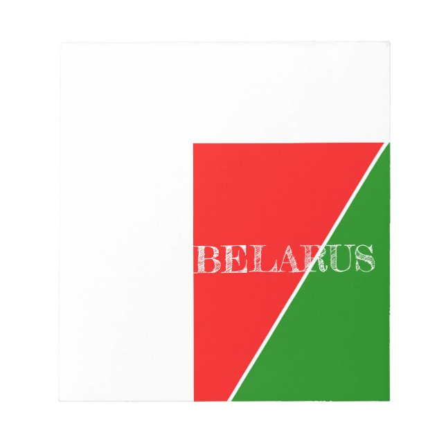 Vitrysslands nationella Flagga Färg Anteckningsblock (Framsida)