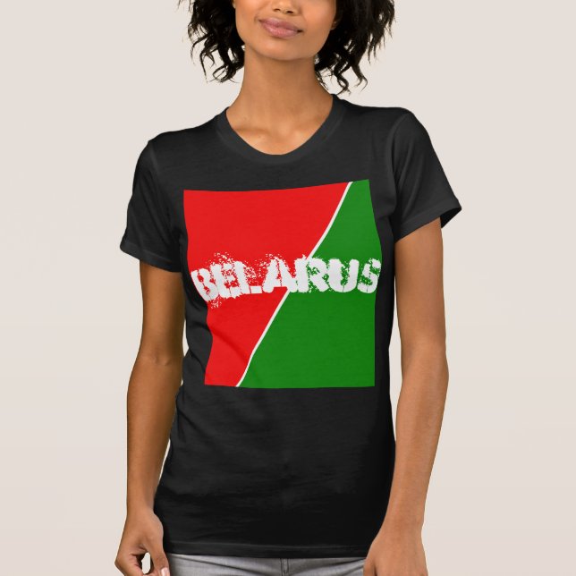 Vitrysslands nationella Flagga Färg T Shirt (Framsida)