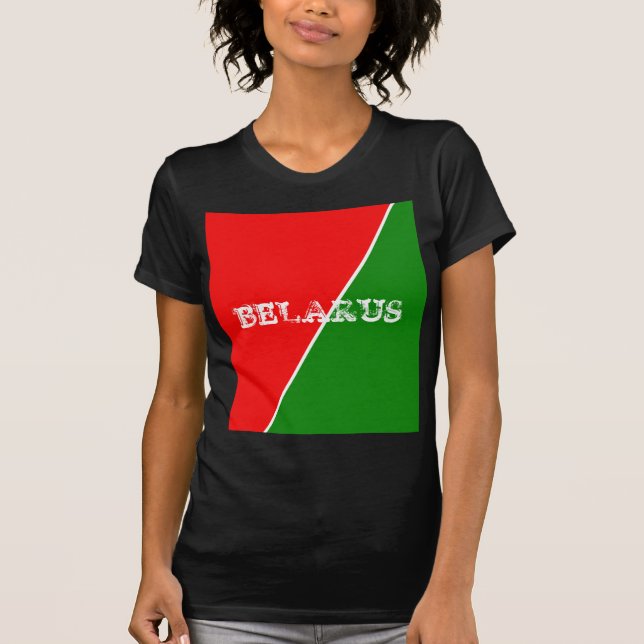 Vitrysslands nationella Flagga Färg T Shirt (Framsida)