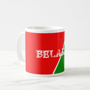 Vitrysslands nationella flaggfärger kaffemugg