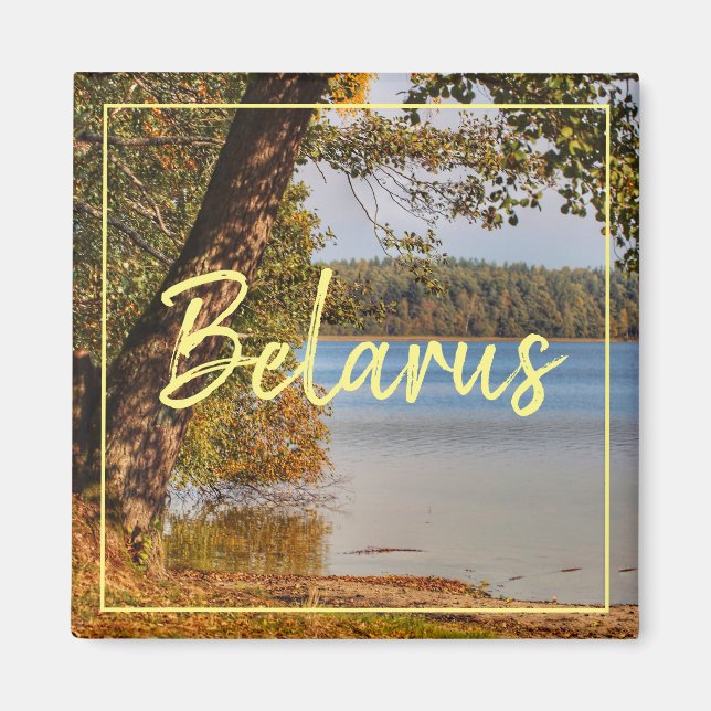 Vitrysslands natur Svityaz Sjö Magnet (Framsidan)