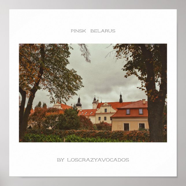 Vitrysslands Pinsk-arkitektur Poster (Framsidan)