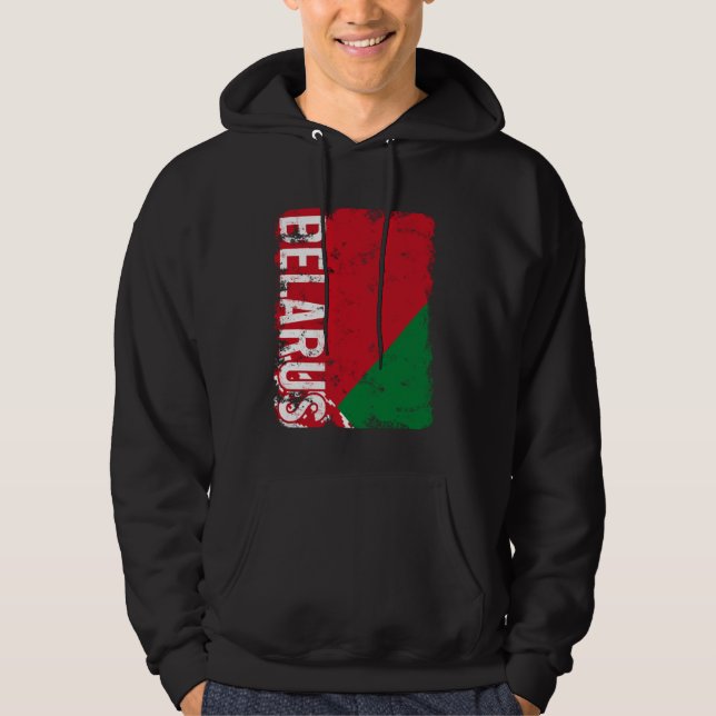 Vitrysslands Pride Vitryska Flagga rotkulturarv Hoodie (Framsida)