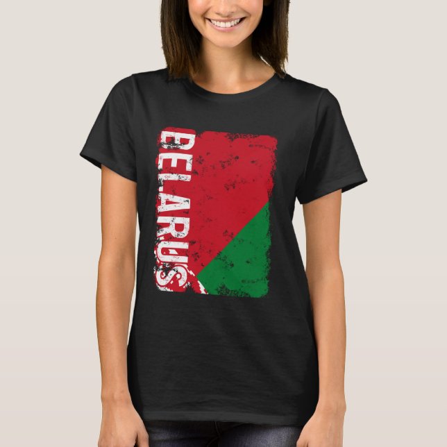 Vitrysslands Pride Vitryska Flagga rotkulturarv T Shirt (Framsida)