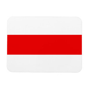 Vitrysslands protestsymbol flagga röd vit revolut magnet