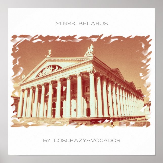 Vitrysslands stadsarkitektur Poster (Framsidan)