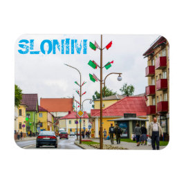 Vitrysslands stadsjearkitektur i Slonim City Town Magnet
