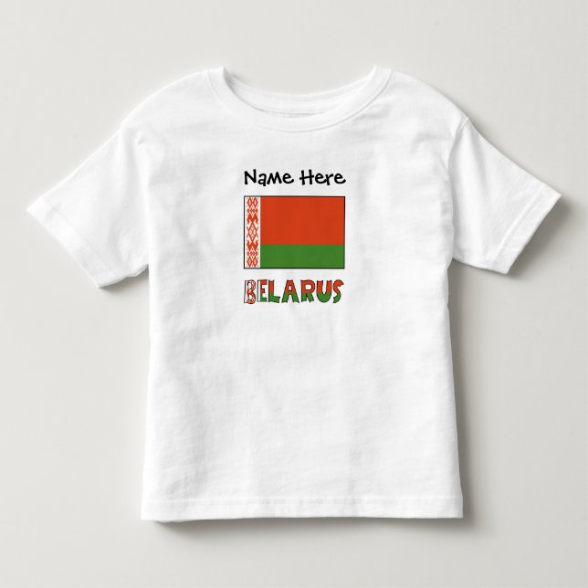 Vitrysslands vitryska Flagga Personlig T Shirt (Framsida)