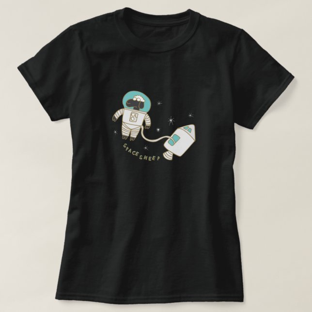 Vits för ord för utrymmefår rolig t-shirt (Design framsida)